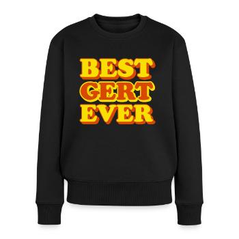 Gert Vorname Lustiges Geschenk - Frauen Premium Bio Pullover - Schwarz - Vorne - Julia (174cm)