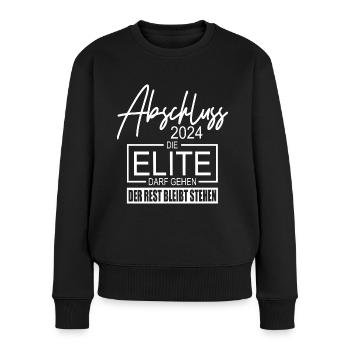 Abschluss 2024 - Frauen Premium Bio Pullover - Schwarz - Vorne - Julia (174cm)