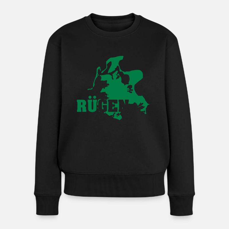 Rügen - Frauen Premium Bio Pullover - Schwarz