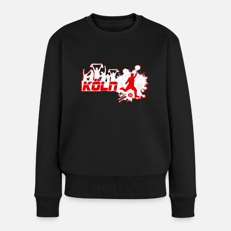 Köln Fan - Frauen Premium Bio Pullover - Schwarz