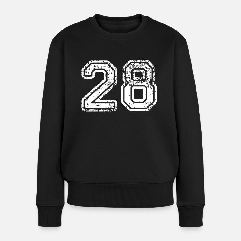 28 - Frauen Premium Bio Pullover - Schwarz