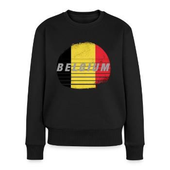Belgium, Belgique - Pull Premium bio Femme - noir - Devant - Julia (174cm)