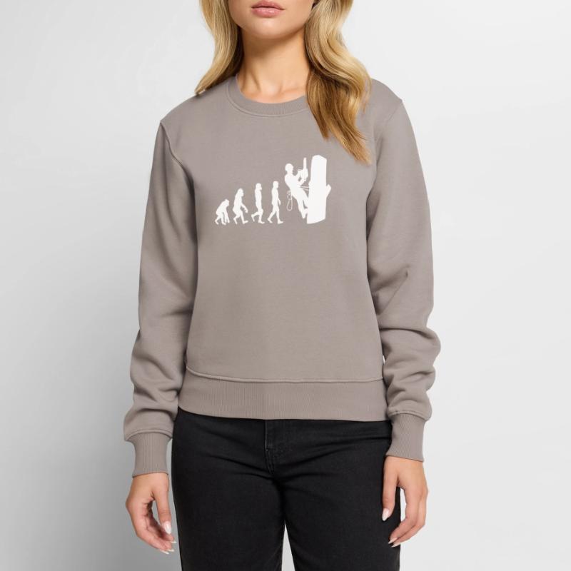 Arborist Tree Climber Climbing Trimmer Evolution Women's Premium Organic Jumper