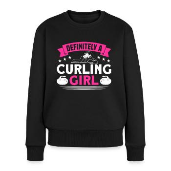 Joueur de curling curling cadeau de curling - Pull Premium bio Femme - noir - Devant - Julia (174cm)