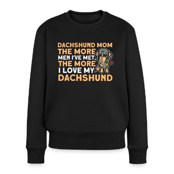 Dackel Dackel Dackel Mama Dackel Haustier - Frauen Premium Bio Pullover - Schwarz - Vorne - Julia (174cm)