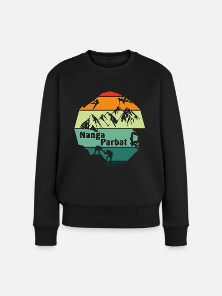 Nanga Parbat - Frauen Premium Bio Pullover - Schwarz