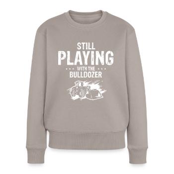 Hausabriss und Renovierungs Design - Frauen Premium Bio Pullover - Taupe - Vorne - Julia (174cm)