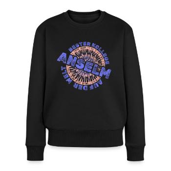 Kollege Anselm - Frauen Premium Bio Pullover - Schwarz - Vorne - Julia (174cm)