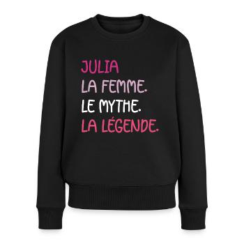 La femme le mythe julia - Pull Premium bio Femme - noir - Devant - Julia (174cm)