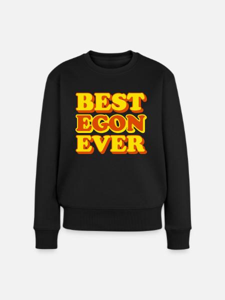 Egon Vorname Witziges Geschenk - Frauen Premium Bio Pullover - Schwarz