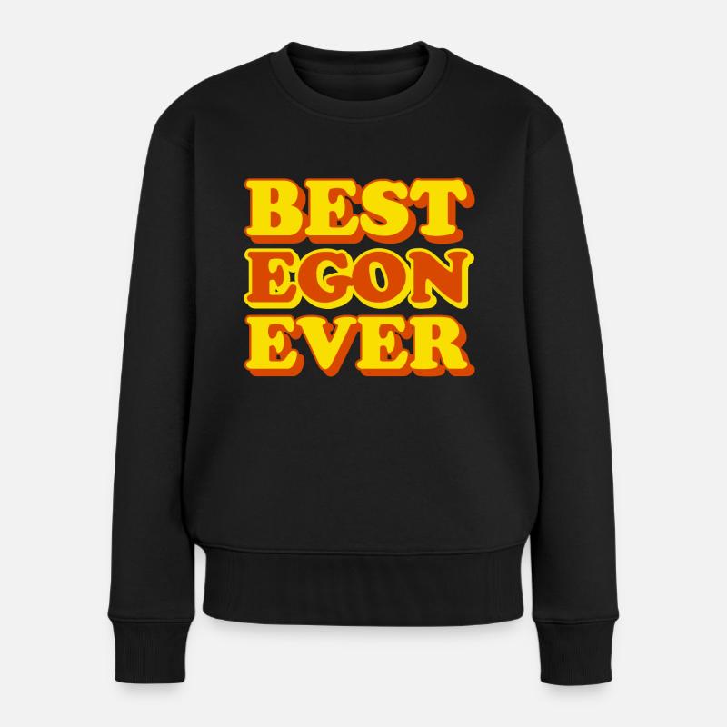 Egon Vorname Witziges Geschenk - Frauen Premium Bio Pullover - Schwarz