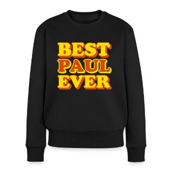 Funny gift with first name Paul - Women's Premium Organic Jumper - black - Front - Julia (174cm)