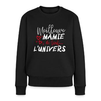 Meilleure mamie de tout l'univers - Pull Premium bio Femme - noir - Devant - Julia (174cm)