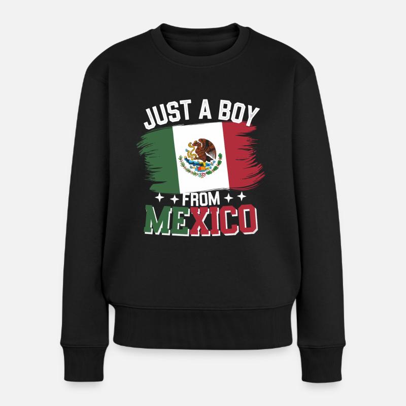 Mexiko Mexico Mexikanisch Spanisch - Frauen Premium Bio Pullover - Schwarz
