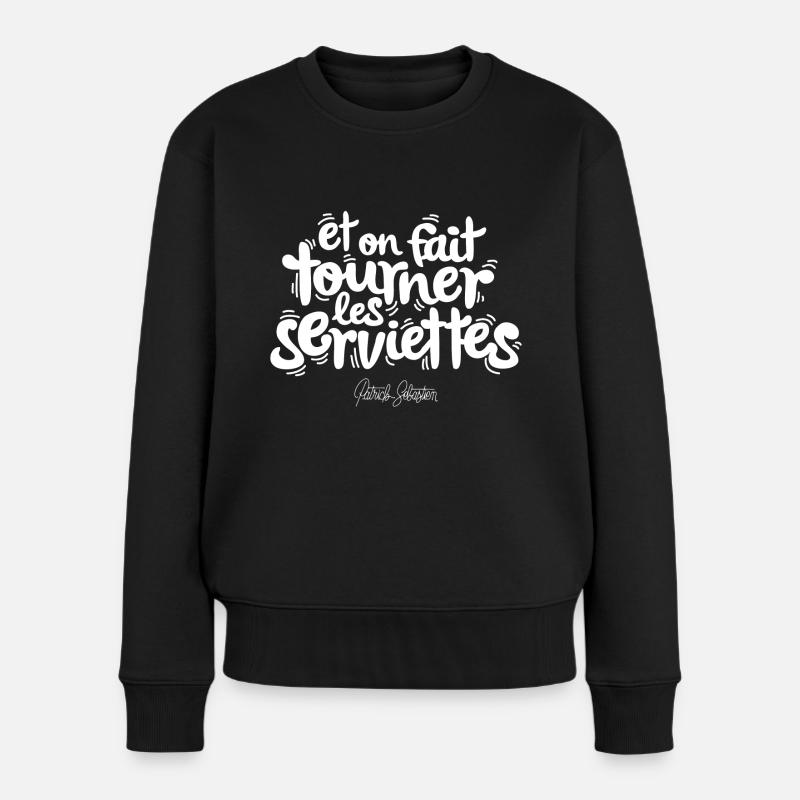Serviettes - Pull Premium bio Femme - noir