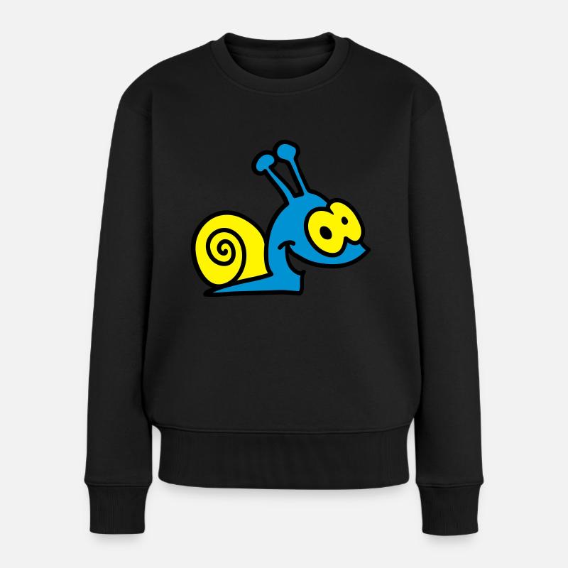 escargot drôle - 3 - Pull Premium bio Femme - noir