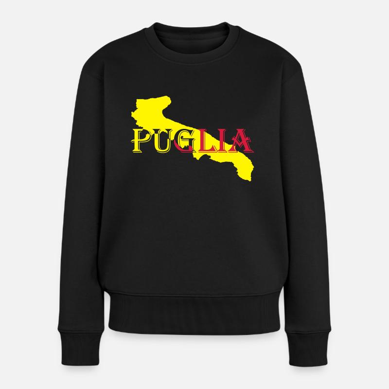 italia_puglia - Frauen Premium Bio Pullover - Schwarz