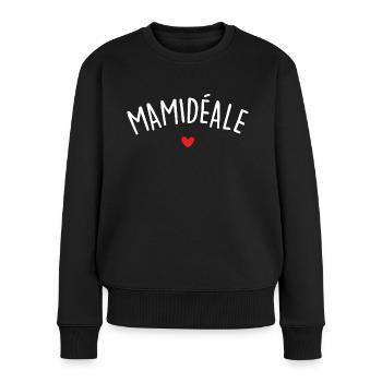 Mamidéale - Pull Premium bio Femme - noir - Devant - Julia (174cm)