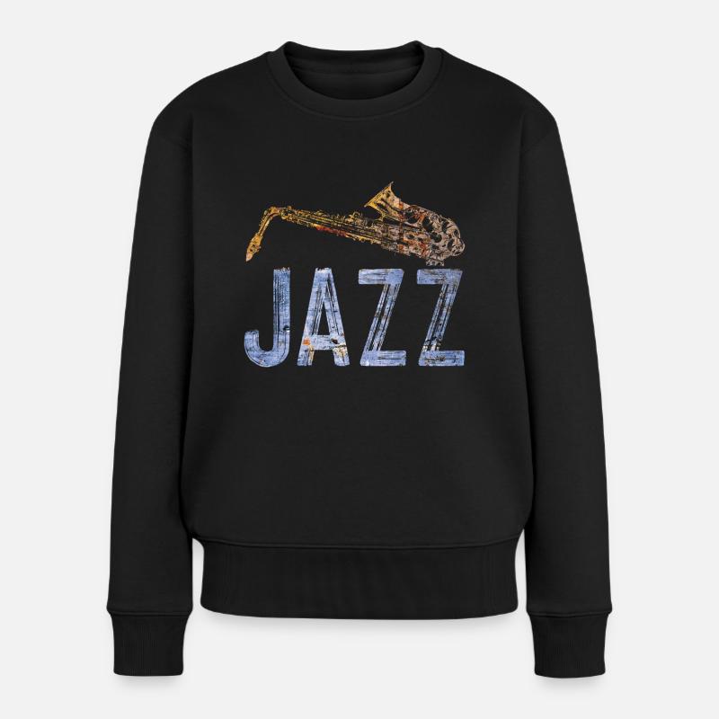 Jazz - Frauen Premium Bio Pullover - Schwarz