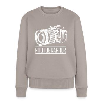 Lustiges Fotograf Geschenk Fotografie - Frauen Premium Bio Pullover - Taupe - Vorne - Julia (174cm)