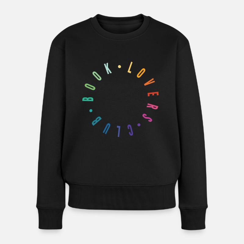 Book Lovers Club Rainbow - Frauen Premium Bio Pullover - Schwarz