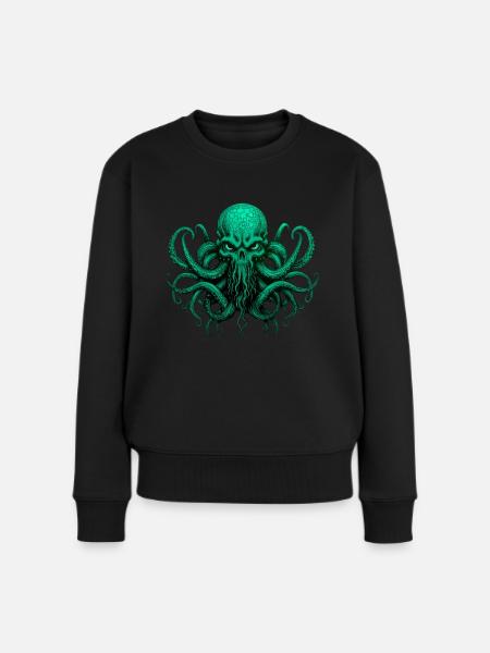 Cthulhu - Frauen Premium Bio Pullover - Schwarz