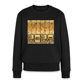 2029 - Frauen Premium Bio Pullover - Schwarz - Vorne - Julia (174cm)