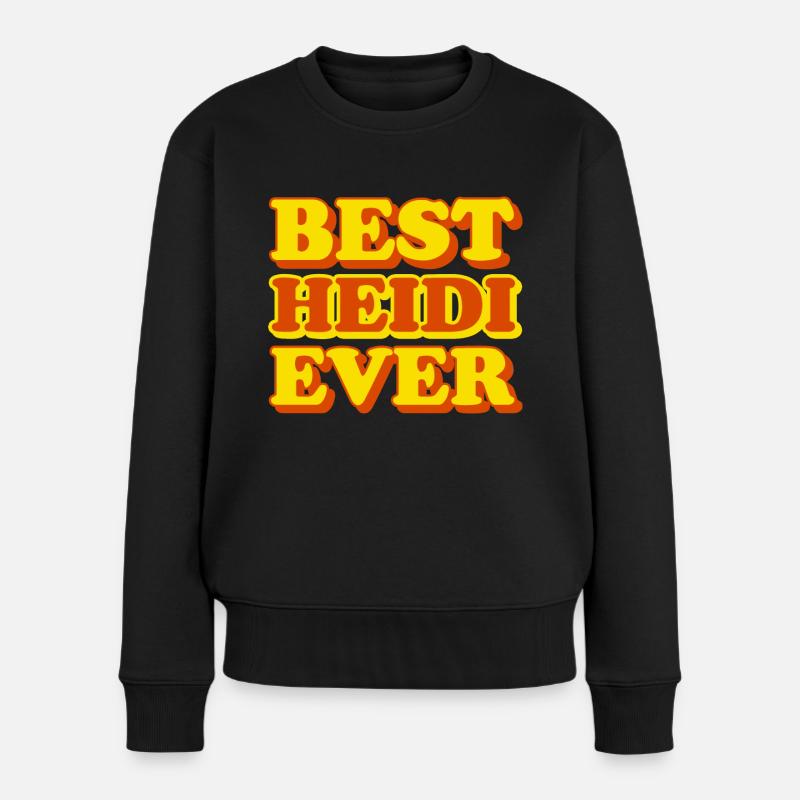 Heidi Vorname lustiges Geschenk - Frauen Premium Bio Pullover - Schwarz
