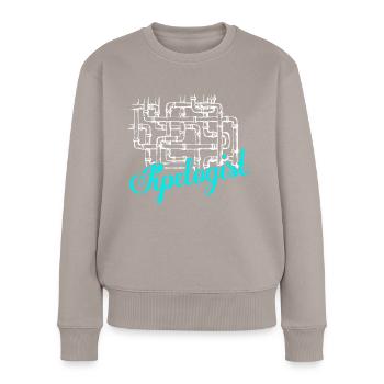 Pipelogist Plumber Pipefitter Wrench - Women's Premium Organic Jumper - taupe - Front - Julia (174cm)