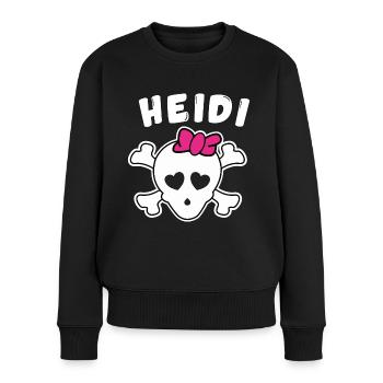 Pirate Heidi Design pour les filles et les femmes - Pull Premium bio Femme - noir - Devant - Julia (174cm)