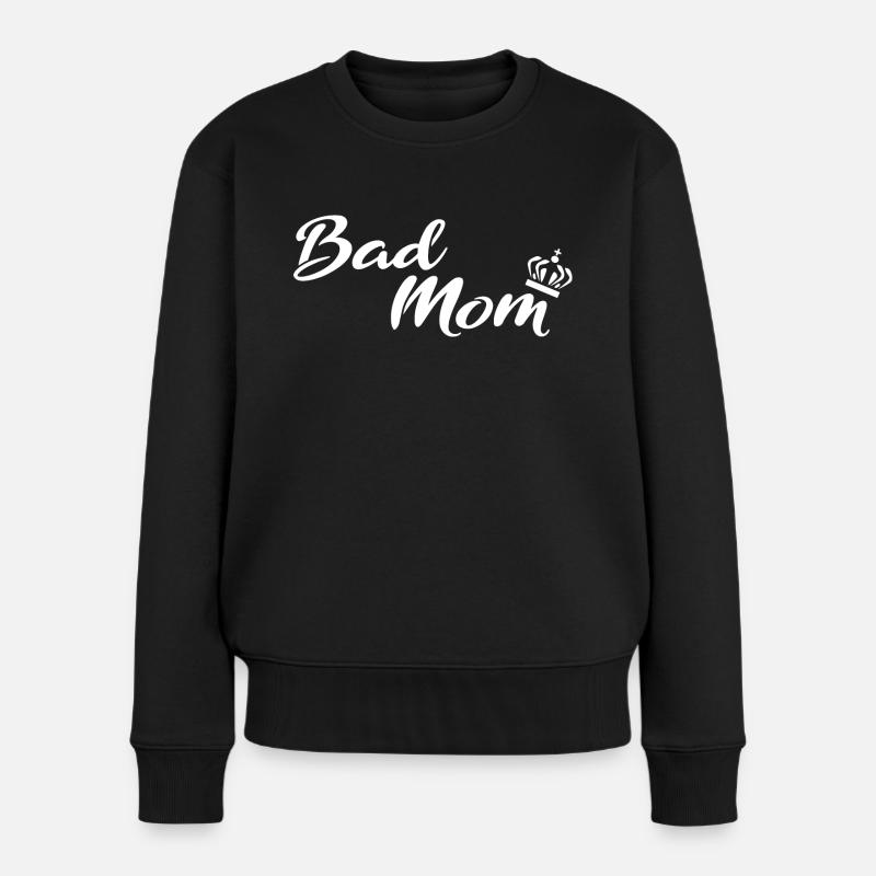 Mauvaise maman blanc - Pull Premium bio Femme - noir
