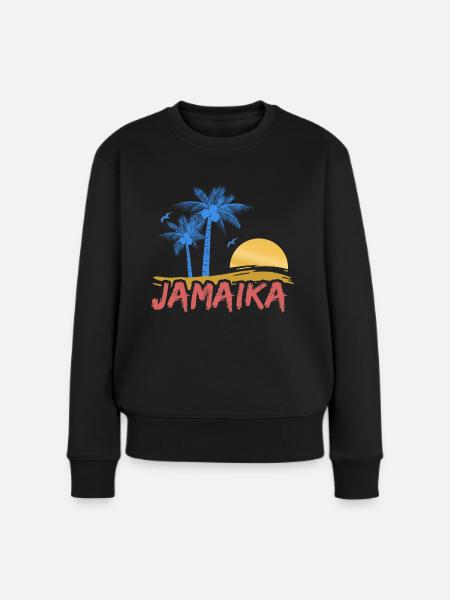 Strand Jamaika Jamaica - Frauen Premium Bio Pullover - Schwarz