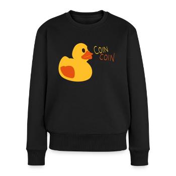 Coin coin - Pull Premium bio Femme - noir - Devant - Julia (174cm)
