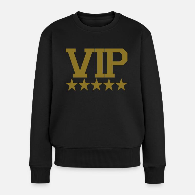 VIP - Frauen Premium Bio Pullover - Schwarz