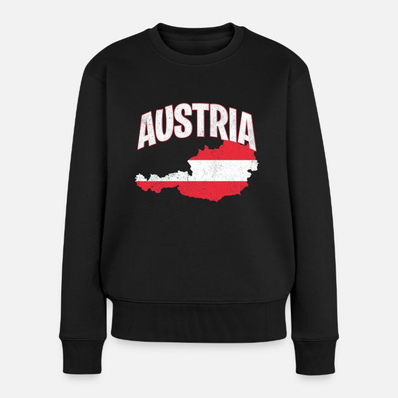 Austria Österreich - Frauen Premium Bio Pullover - Schwarz