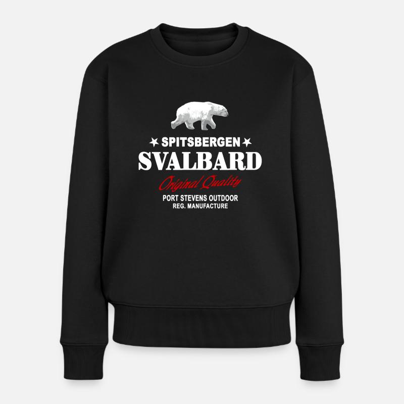 Spitsbergen - Svalbard - Spitzbergen - Polar Bear - Frauen Premium Bio Pullover - Schwarz