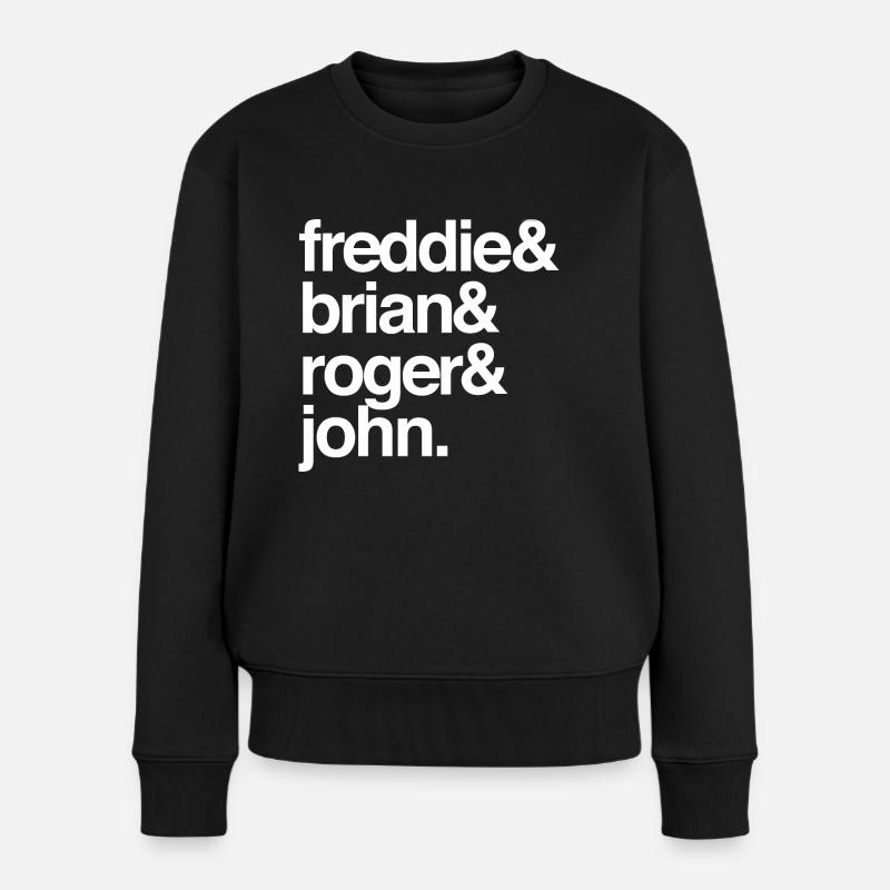 KÖNIGIN PERSONAL - Frauen Premium Bio Pullover - Schwarz