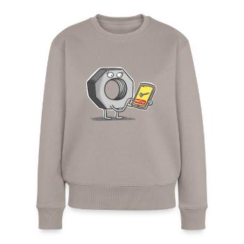 Spiel - Frauen Premium Bio Pullover - Taupe - Vorne - Julia (174cm)