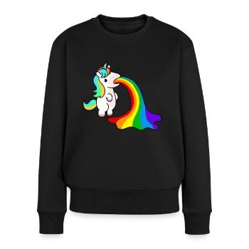 Licorne de vomi - Pull Premium bio Femme - noir - Devant - Julia (174cm)