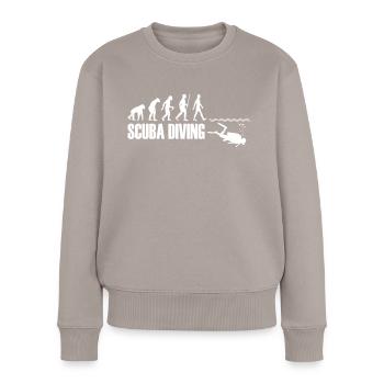 Evolution Scuba Diving - Pull Premium bio Femme - taupe - Devant - Julia (174cm)