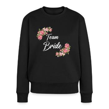 Team Bride JGA Junggesellinnenabschied Team Braut - Frauen Premium Bio Pullover - Schwarz - Vorne - Julia (174cm)