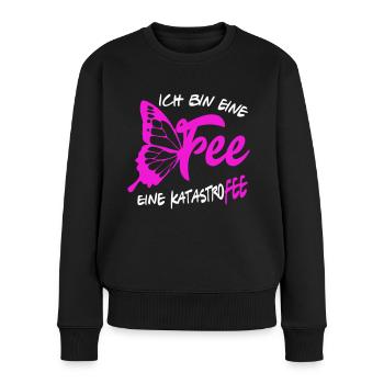 Katastrofee Fee Märchen Mädchen Elfe - Frauen Premium Bio Pullover - Schwarz - Vorne - Julia (174cm)