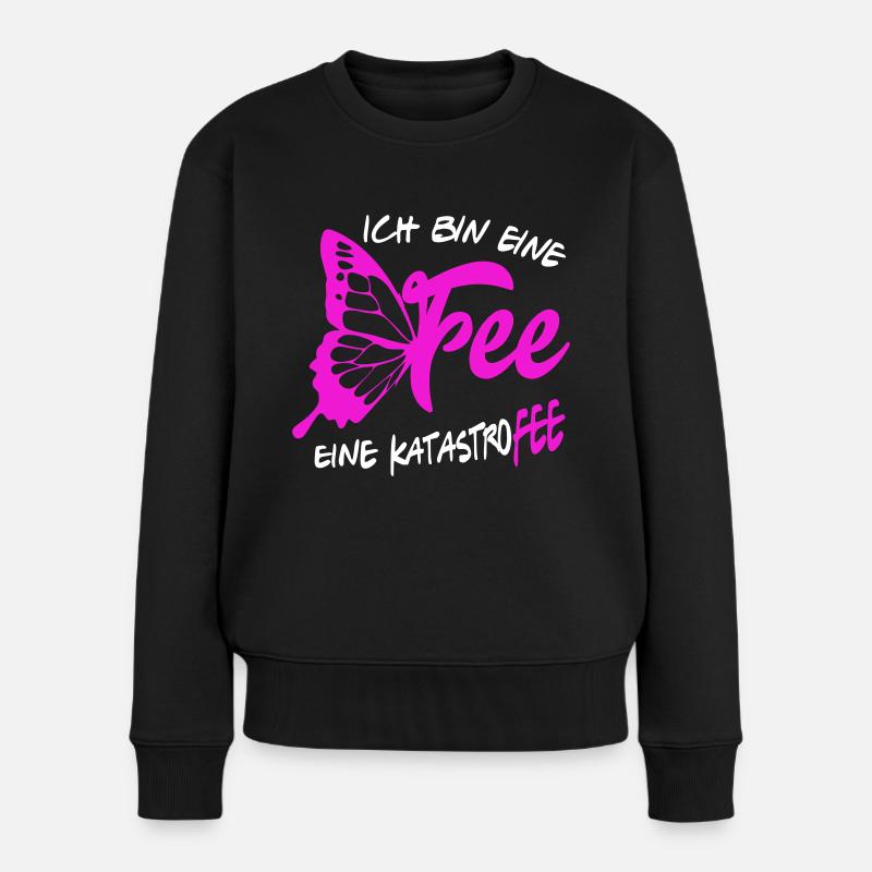 Katastrofee Fee Märchen Mädchen Elfe - Frauen Premium Bio Pullover - Schwarz
