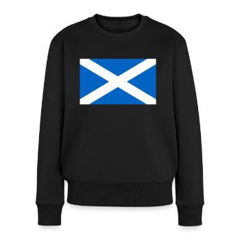 Flagge Schottlands - Frauen Premium Bio Pullover - Schwarz - Vorne - Julia (174cm)