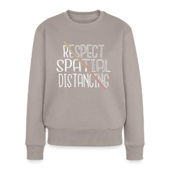 bday alien jeu de mots blagues geek alien aimant les enfants dictons - Pull Premium bio Femme - taupe - Devant - Julia (174cm)