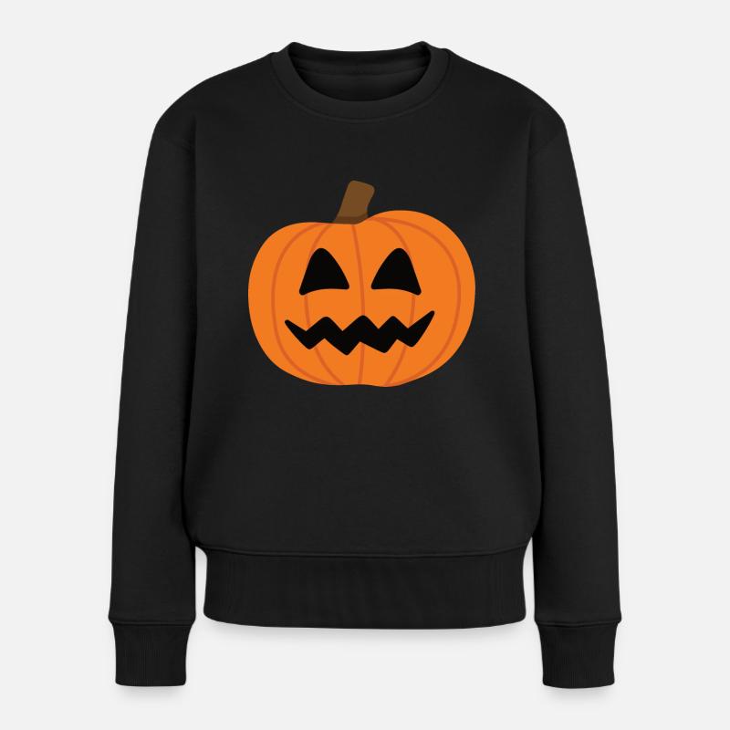 Kürbis - Frauen Premium Bio Pullover - Schwarz