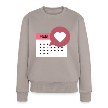 Calendrier du cœur - Pull Premium bio Femme - taupe - Devant - Julia (174cm)