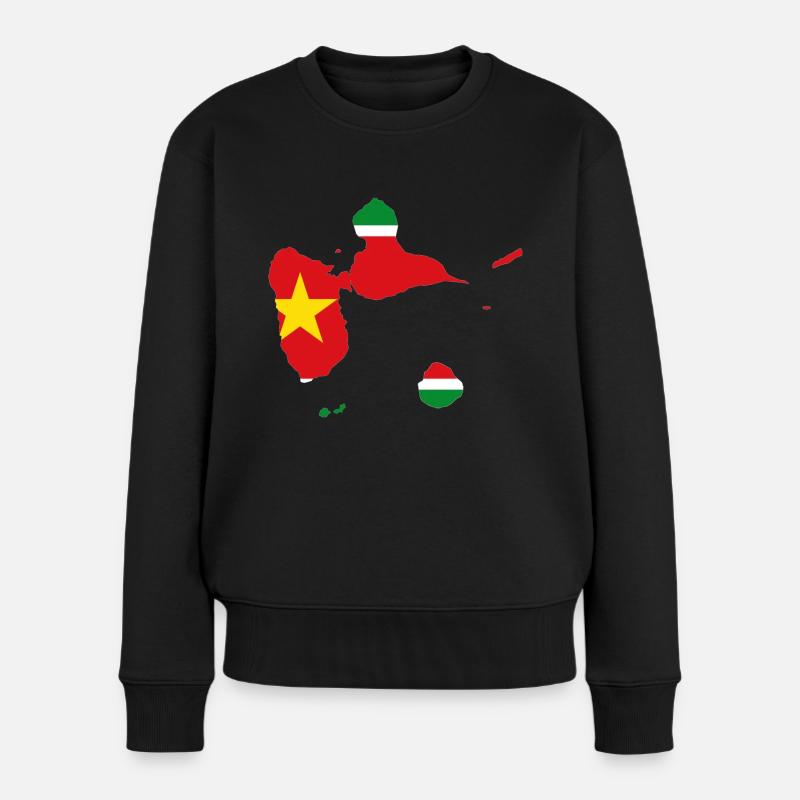 Carte de la guadeloupe - Pull Premium bio Femme - noir