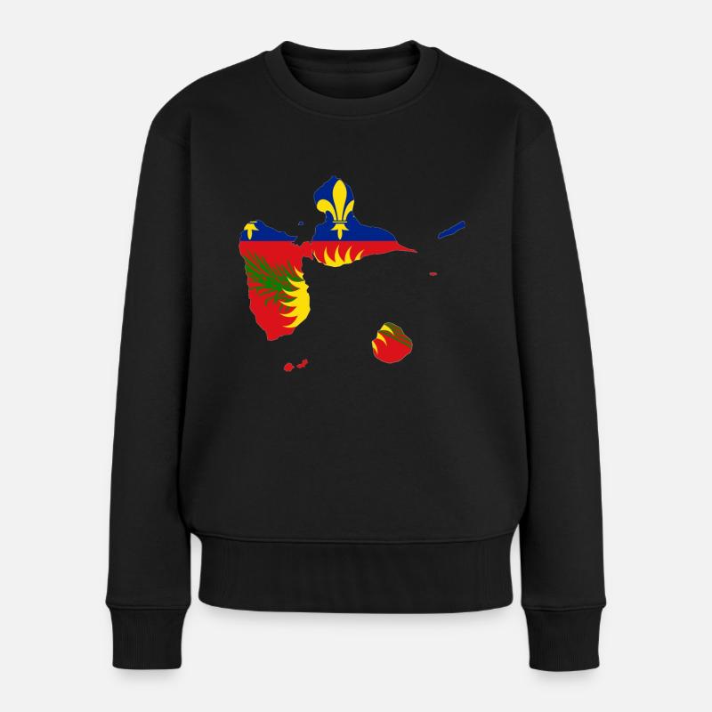 Carte de la guadeloupe - Pull Premium bio Femme - noir
