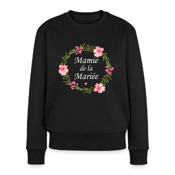 Mamie de la mariée - Pull Premium bio Femme - noir - Devant - Julia (174cm)